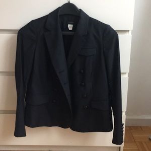 J Crew Black Blazer Double Buttoned sz 6